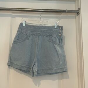 Anthropologie chambray short with waist detail